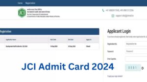 JCI Admit Card 2024
